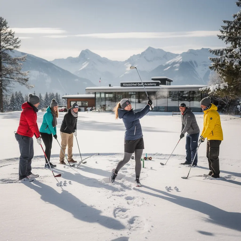 Ein Spieler puttet konzentriert auf dem Grün, während die Sonne untergeht.
